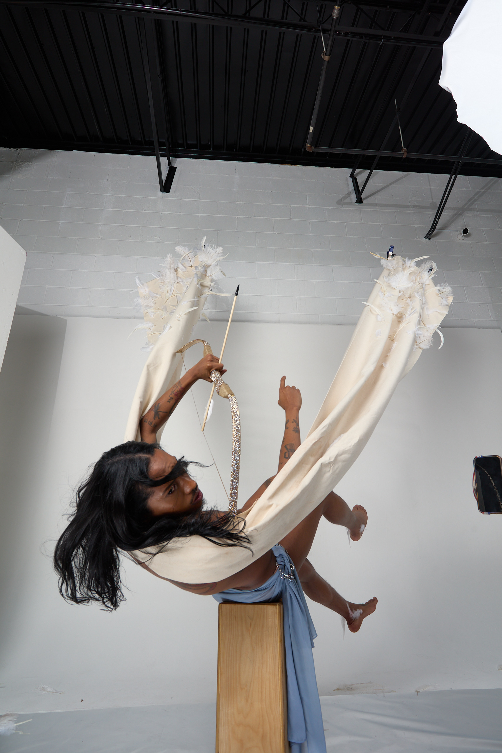 Cupid — raw studio capture before mythological VFX composite