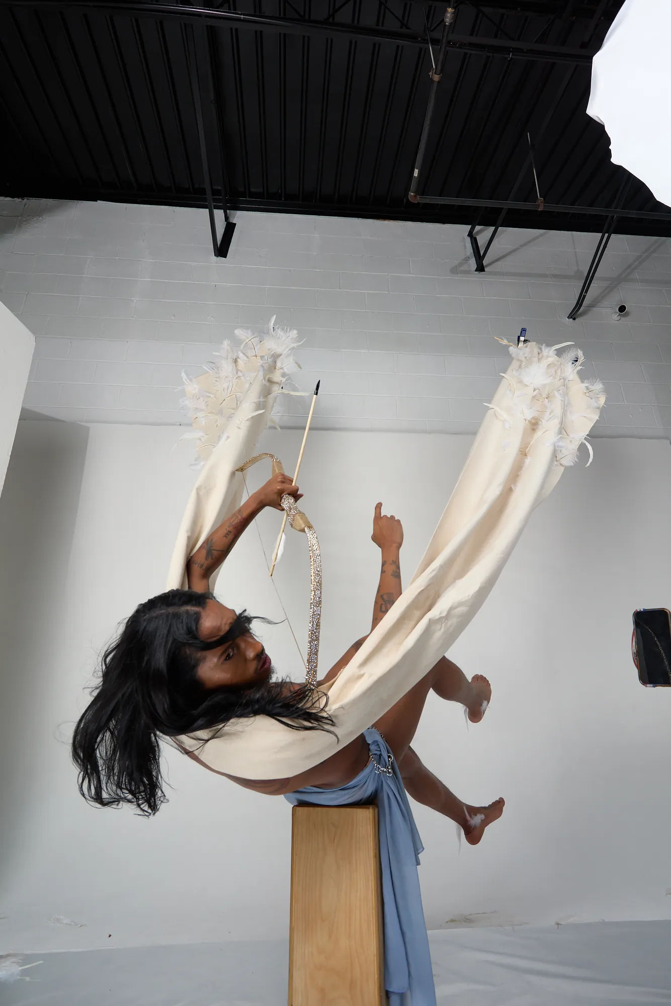 Cupid — raw studio capture before mythological VFX composite